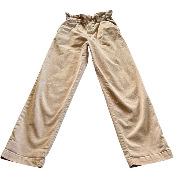 Mother The Yoyo Ruffle Greaser Ankle Pant Tan Paper Bag Waist Size 26 - Picture 3 of 16